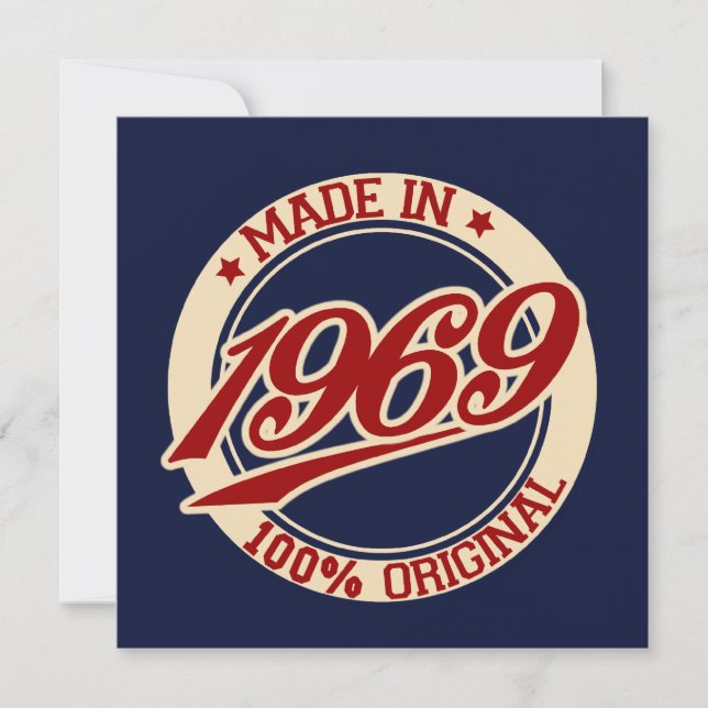 Tillverkad 1969 kort (Framsida)