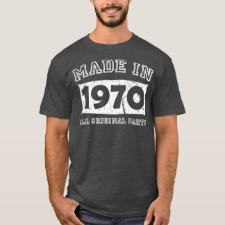 Tillverkad 1970 - alla ursprungliga 50:e födelseda t shirt