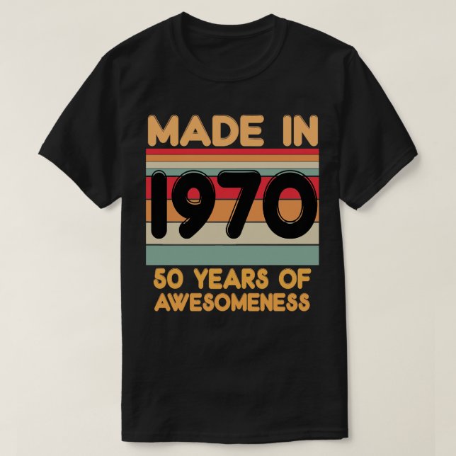 Tillverkad 1970 t shirt (Design framsida)