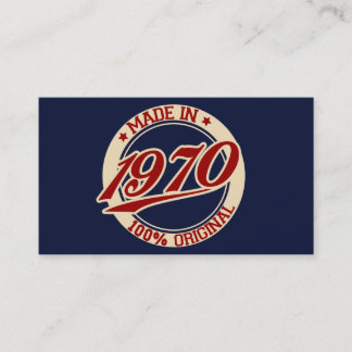 Tillverkad 1970 visitkort