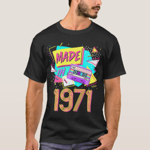 Tillverkad 1971 51 år gammal Retro-Vintage 80-tal T Shirt