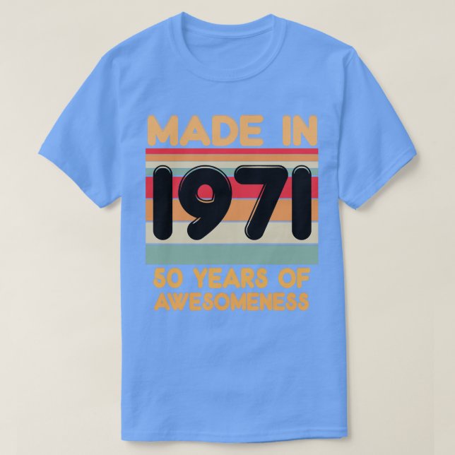 Tillverkad 1971 t shirt (Design framsida)