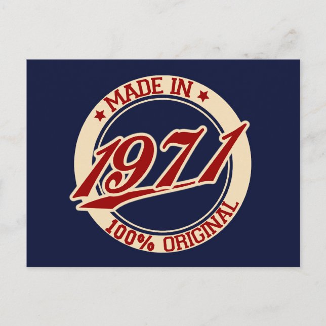 Tillverkad 1971 vykort (Framsida)