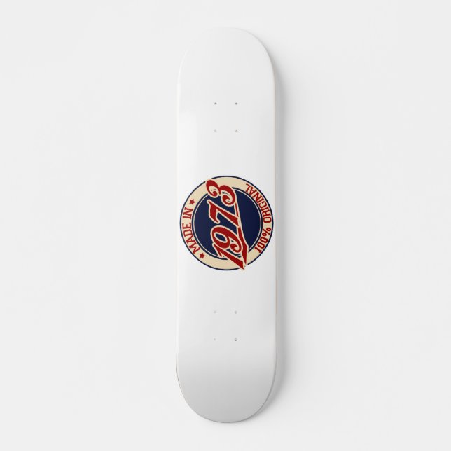 Tillverkad 1973 skateboard bräda 20 cm (Framsida)