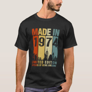 Tillverkad 1974 49 år av att vara fantastisk t shirt