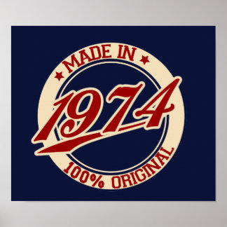 Tillverkad 1974 poster