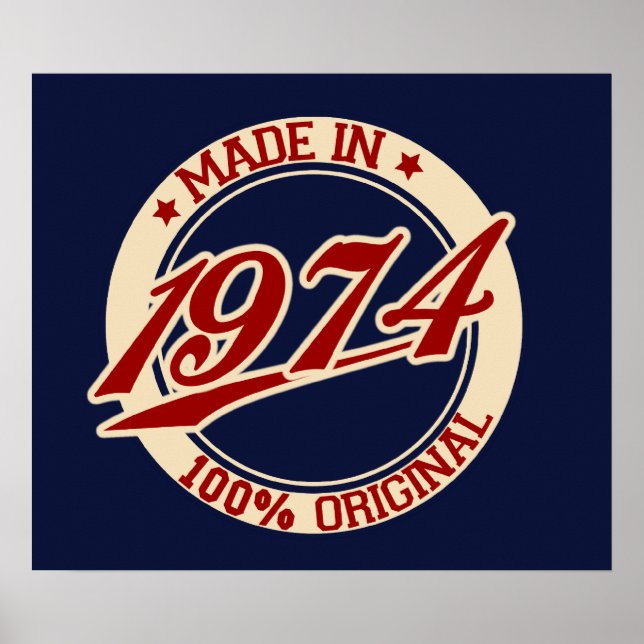 Tillverkad 1974 poster (Framsidan)