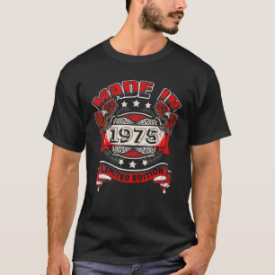 Tillverkad 1975 Vintage 45:e Begränsada utgåvan T Shirt