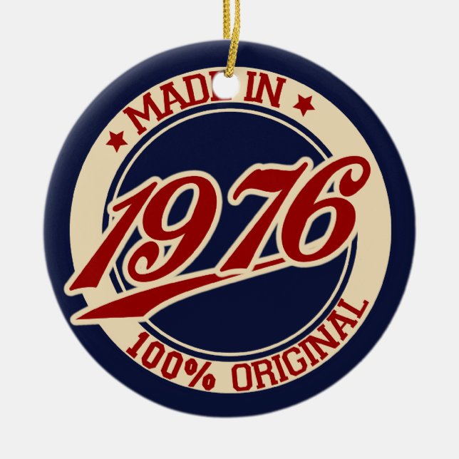 Tillverkad 1976 julgransprydnad keramik (Framsidan)