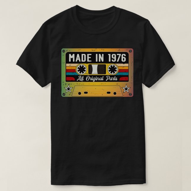 Tillverkad 1976 t shirt (Design framsida)