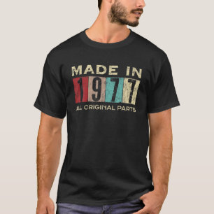 Tillverkad 1977 45 år gammal 45:e dagen Retro all T Shirt