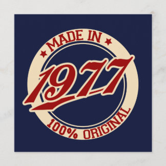 Tillverkad 1977 kort