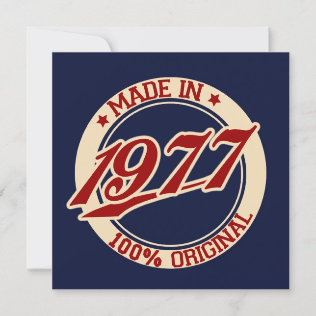 Tillverkad 1977 kort (Framsida)
