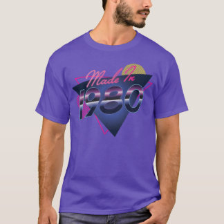 Tillverkad 1980 80-tal Retro Åttiotal Vintage v T Shirt