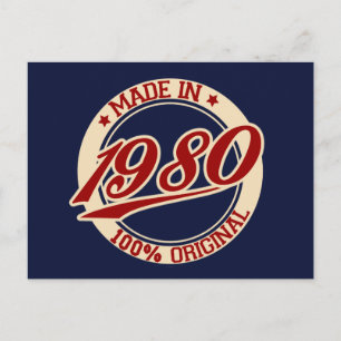 Tillverkad 1980 vykort