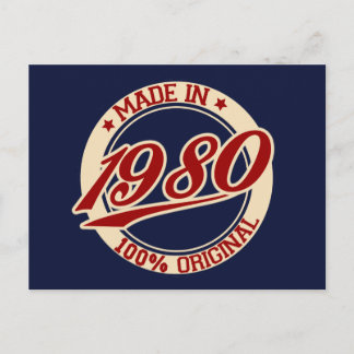 Tillverkad 1980 vykort