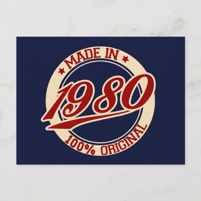 Tillverkad 1980 vykort (Framsida)