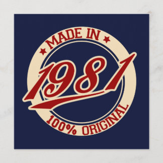 Tillverkad 1981 kort