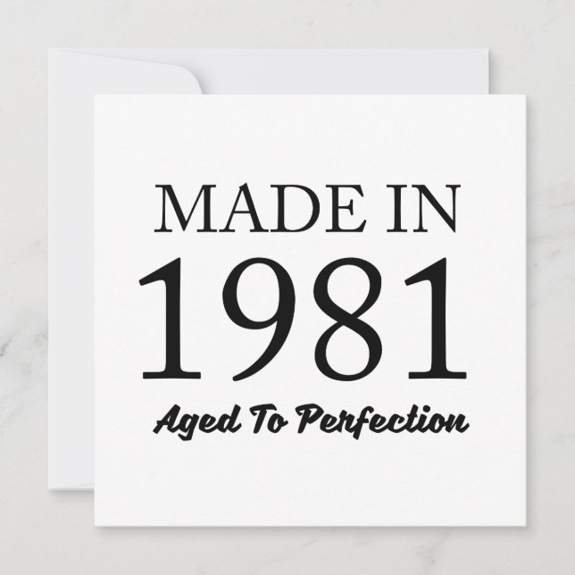 Tillverkad 1981 kort (Framsida)