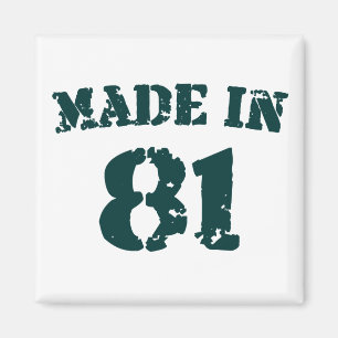 Tillverkad 1981 magnet