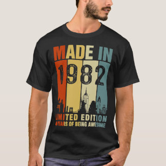 Tillverkad 1982 Begränsad utgåva 40 år av Awe T Shirt