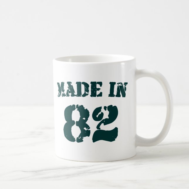 Tillverkad 1982 kaffemugg (Höger)