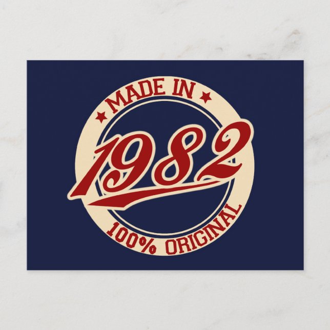 Tillverkad 1982 vykort (Framsida)