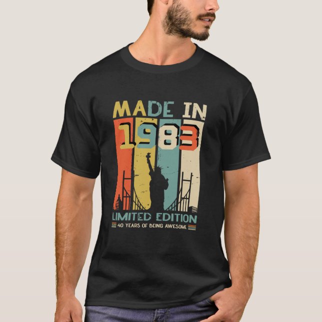 Tillverkad 1983 40 år av Fantastisk T Shirt (Framsida)