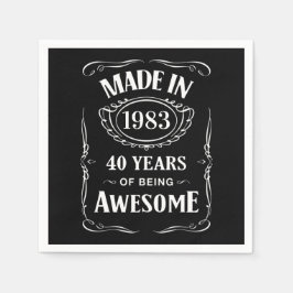 Tillverkad 1983 40 år som fantastisk 2023-dag pappersservett