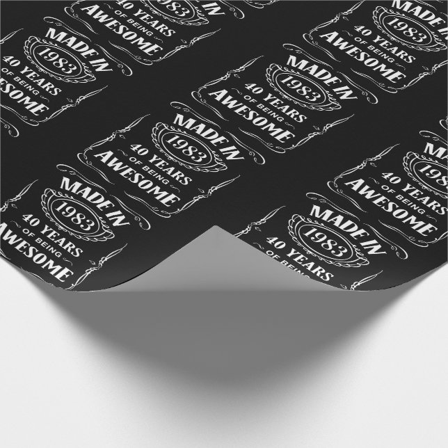 Tillverkad 1983 40 år som fantastisk 2023-dag presentpapper (Hörn)