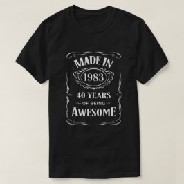 Tillverkad 1983 40 år som fantastisk 2023-dag t shirt