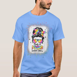 Tillverkad 1983 Birthday Bleached Tie Dye  Bun Wo T Shirt