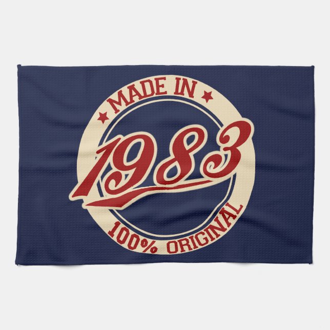 Tillverkad 1983 kökshandduk (Horisontell)