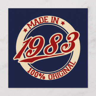Tillverkad 1983 kort