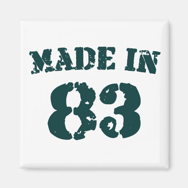 Tillverkad 1983 magnet (Framsidan)