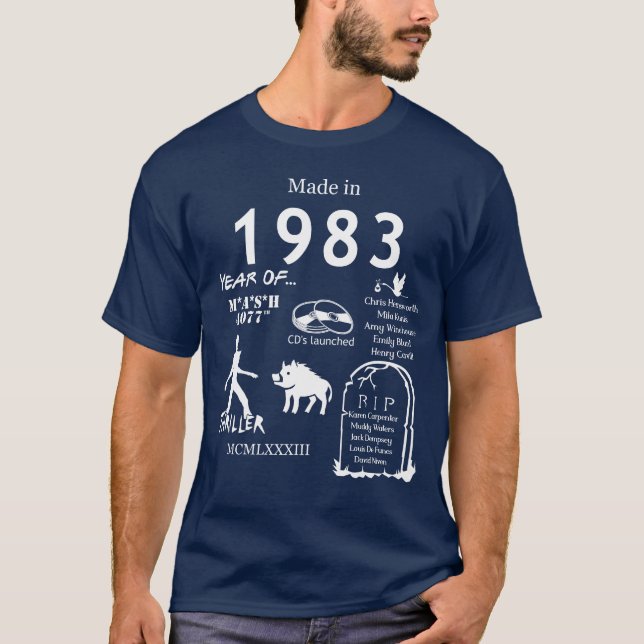 Tillverkad 1983 TShirt T Shirt (Framsida)