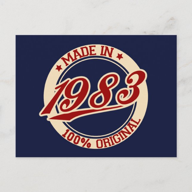 Tillverkad 1983 vykort (Framsida)