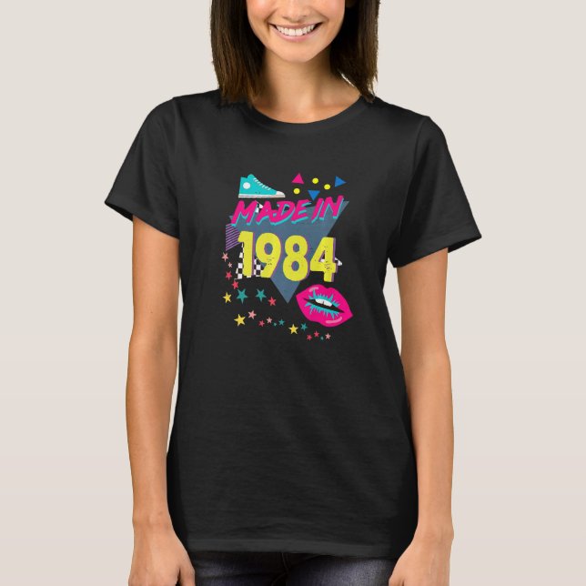 Tillverkad 1984 38:e födelsedagen 80:e 90-talet 19 t shirt (Framsida)