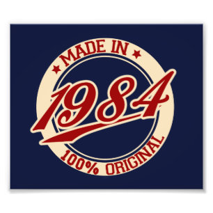 Tillverkad 1984 fototryck