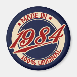 Tillverkad 1984 magnet