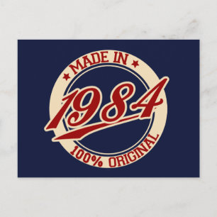 Tillverkad 1984 vykort