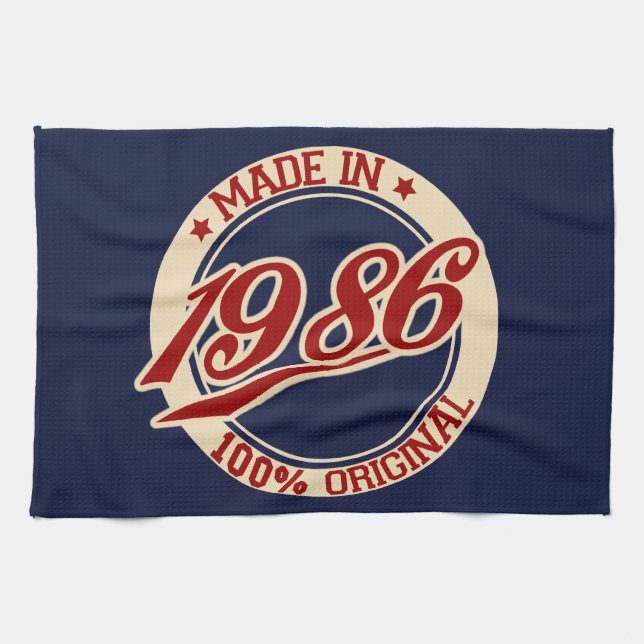 Tillverkad 1986 kökshandduk (Horisontell)