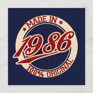 Tillverkad 1986 kort