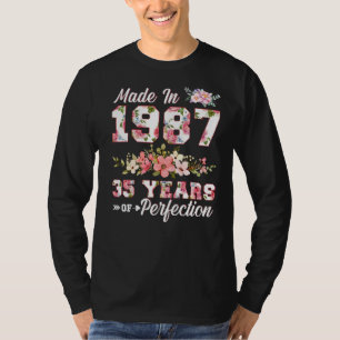 Tillverkad 1987 35 år av perfekt 35e B dag Flo T Shirt