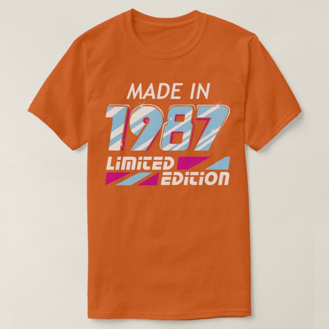 Tillverkad 1987 Begränsad utgåva 1 T Shirt (Design framsida)