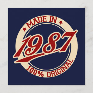Tillverkad 1987 kort