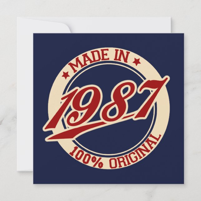 Tillverkad 1987 kort (Framsida)