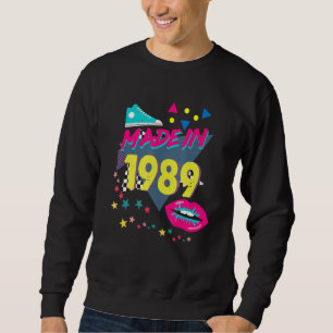 Tillverkad 1989 33:e födelsedagen 80-talet 1990-ta lång ärmad tröja
