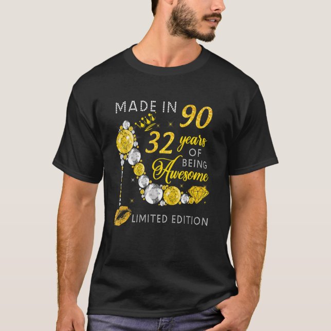 Tillverkad 1990 42 år av Fantastisk T Shirt (Framsida)