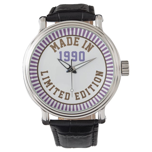 Tillverkad 1990 armbandsur (Framsida)